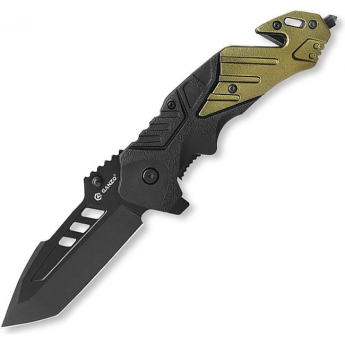 Нож складной GANZO G629-GR черный/оливковый